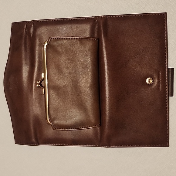Beautiful Buxton Heiress Brown Leather RFID Long Wallet, Kisslock Pouch EUC - Picture 11 of 16